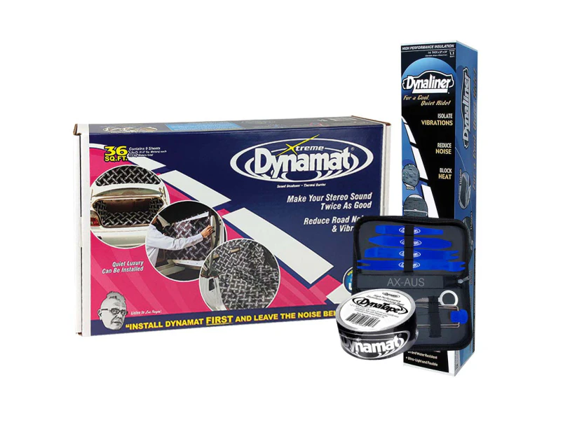 DYNAMAT - 10455 Xtreme Bulkpack Sound Deadener, 3mm Dynaliner, Tape & Installer Pack