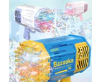 Kidst Bubble Machine Bazooka Outdoor Bubble Blaster 88 holes Rechargeable - Blue