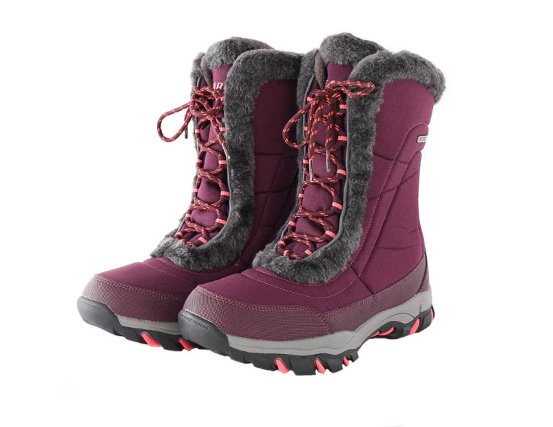 Amoretu Womens Winter Snow Boots Plus Velvet Warm Shoes-Red