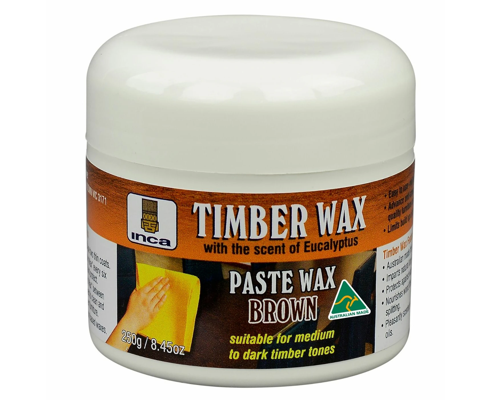 Inca™ Timberwax Paste Wax Furniture Wax Brown 250gr