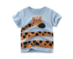 Dadawen Toddler Boys Clothes 3 Pack Animal Short Sleeve Crewneck T-Shirts Top for 2-6 Years