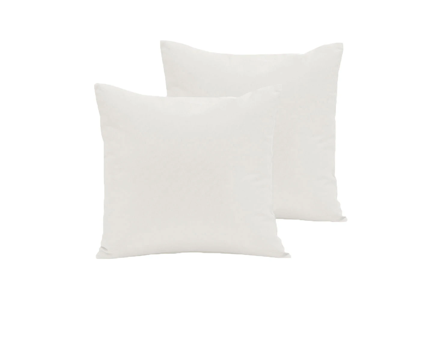 Pair of  280TC Polyester Cotton European Pillowcases 64 x 64 cm - Ivory