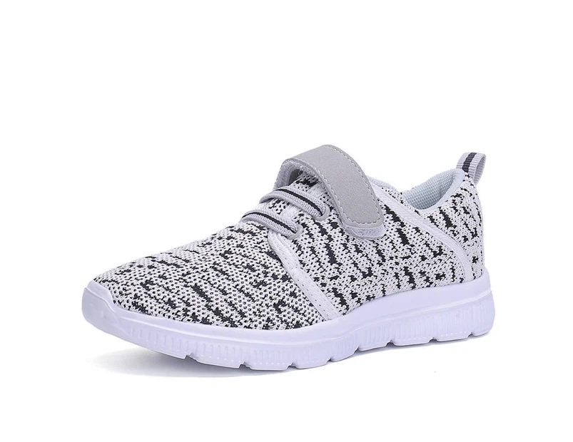 Dadawen Kids Lightweight Breathable Running Sneakers Sport Casual Shoes for Boys Girls-Grey