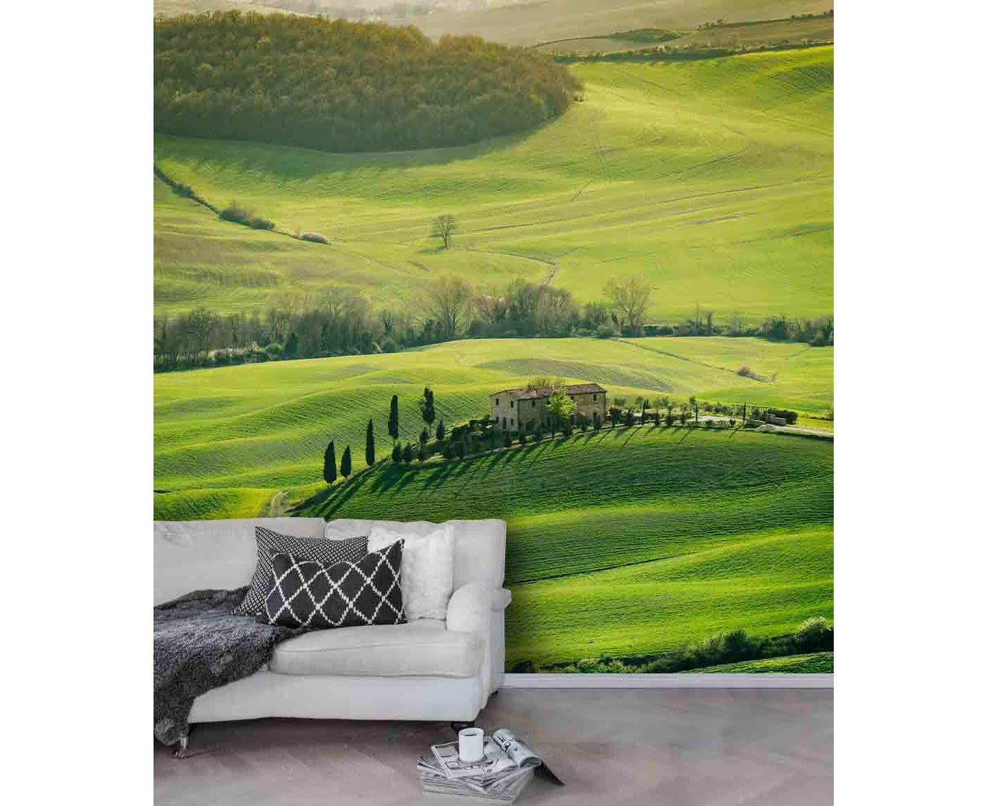 Jess Art Decoration 3D Forest Grassland Hill Wall Mural Wallpaper 51