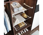 Expandable Storage Closet Rack Cabinet Wardrobe Organizer Kitchen Storage Shelf - 24cm x 42-65cm