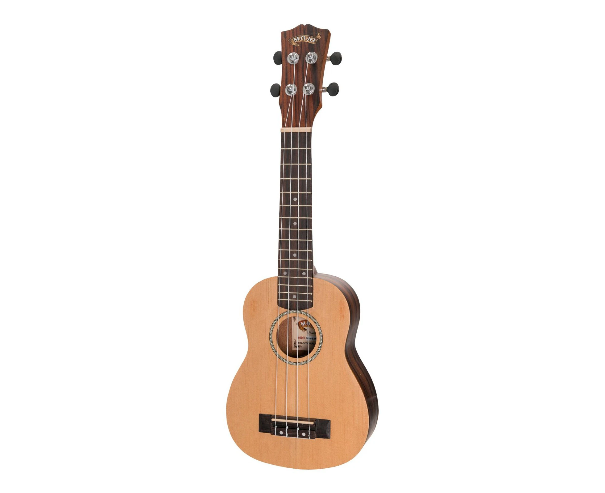 Mojo 'SZ40 Series' Spruce Top and Rosewood Back & Sides Electric Soprano Ukulele (Natural Satin)