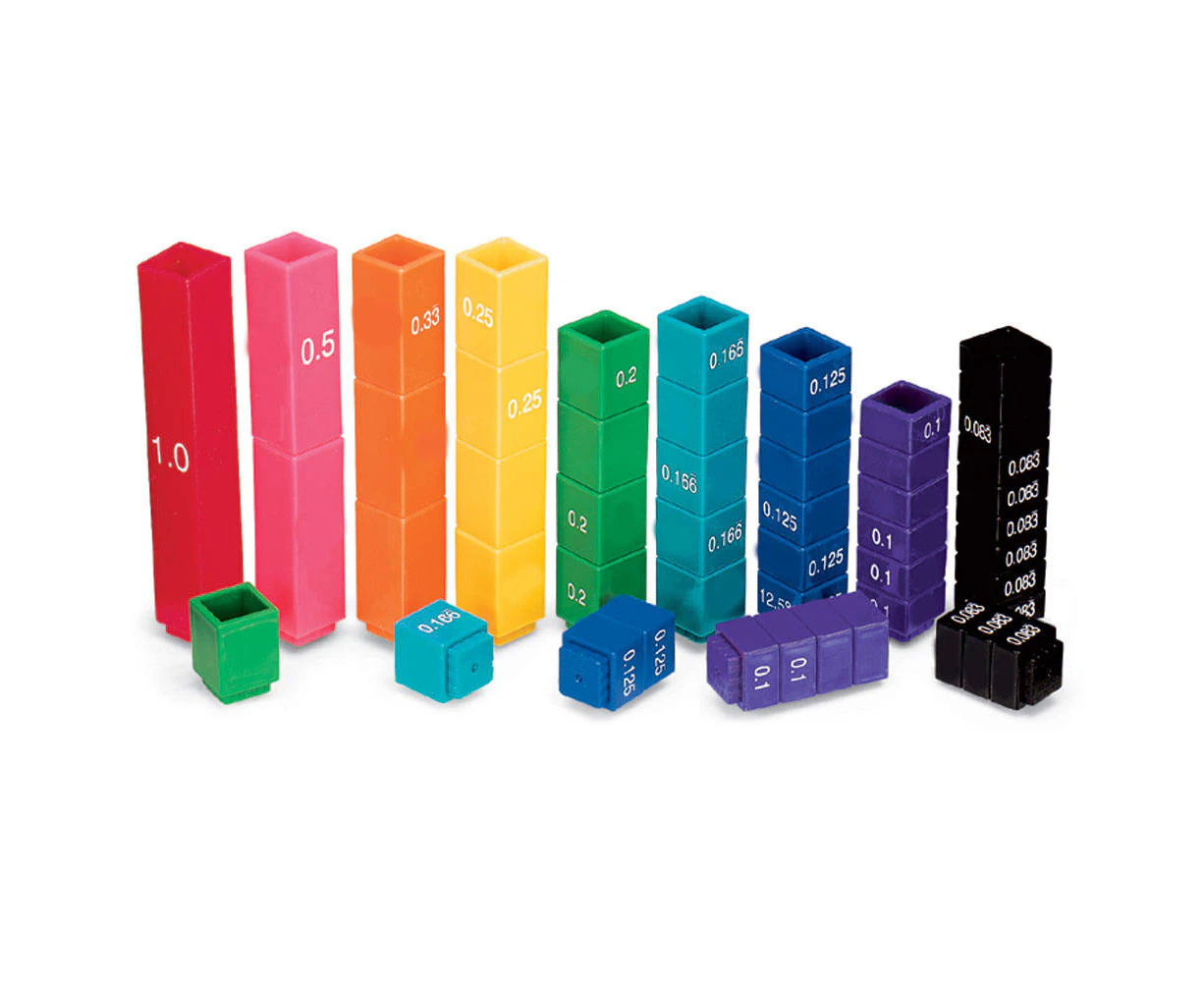 Learning Resources Fraction Tower Equivalency Cubes (Set of 51)