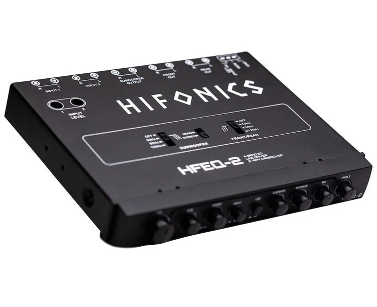 Hifonics HFEQ-2 4-Band Equalizer 2-Way Line-Driver Signal Processor