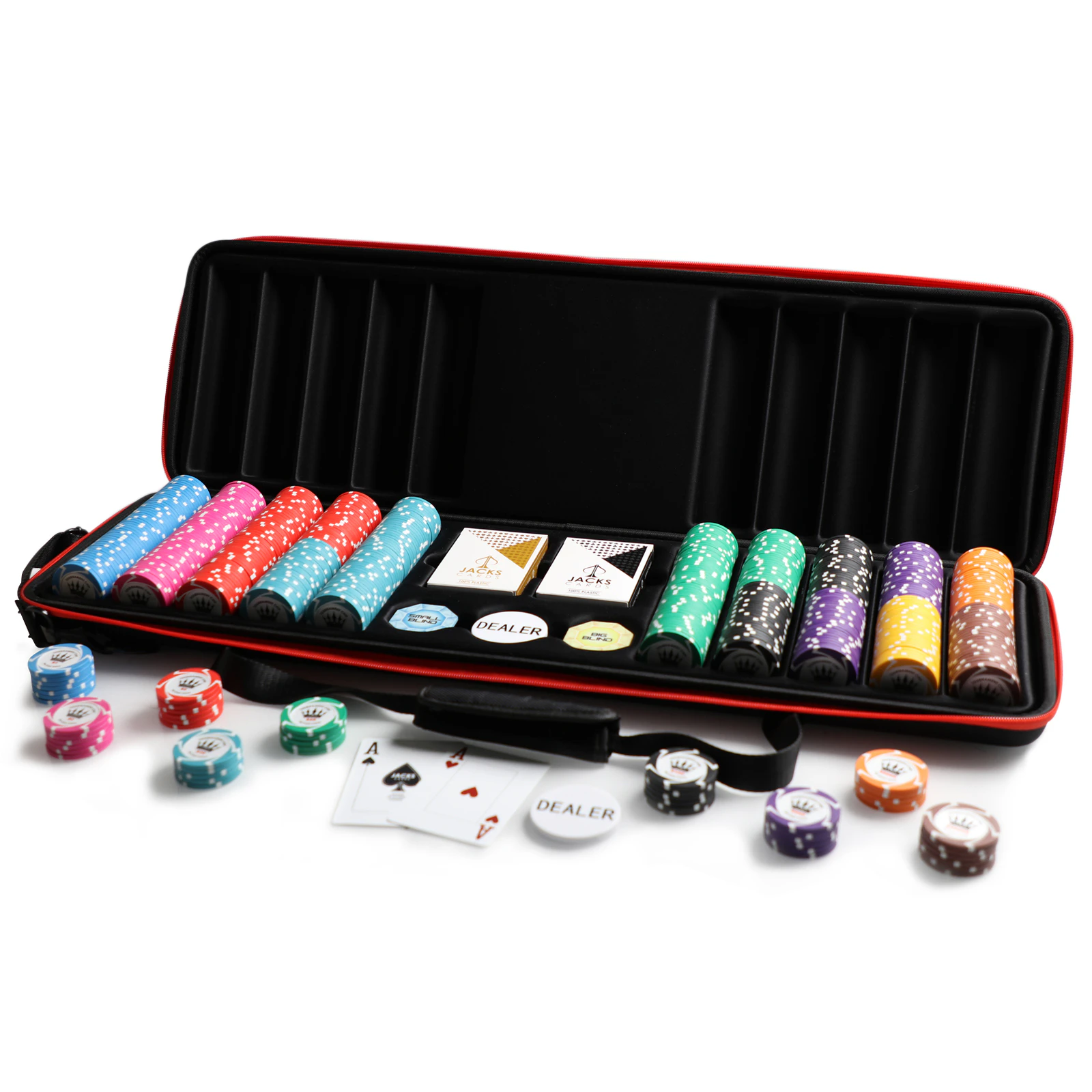 Crown Millions Deluxe 500 Chip Poker Set - Premium Viper Case - 14g Poker Chips - 2 x JACKS PRO Cards (AUS)