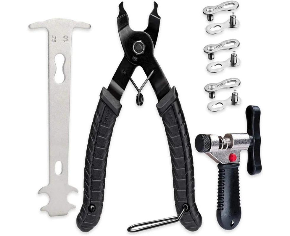 Winmax Bike Chain Splitter Tool Kit with Link Pliers 3 Pairs Bicycle Link Link Pliers-Silver