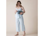 Magnolia Lounge Summer Gift Set - Ari Tile Cami & 3/4 Pant Pyjama Set & Denim Large Cosmetic Bag