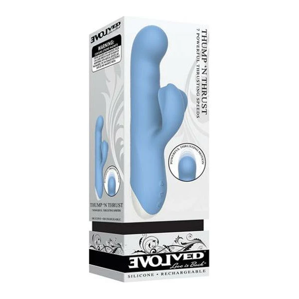 Evolved Thump N Thrust Rechargeable Dual Stim Blue