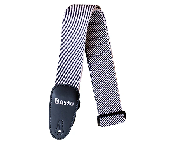 Basso Guitar Strap - Cotton Tweed Black & White EX03