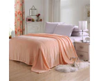 Super Soft Fleece Blanket 220Gsm Light Weight Throw Bedspread - Pink