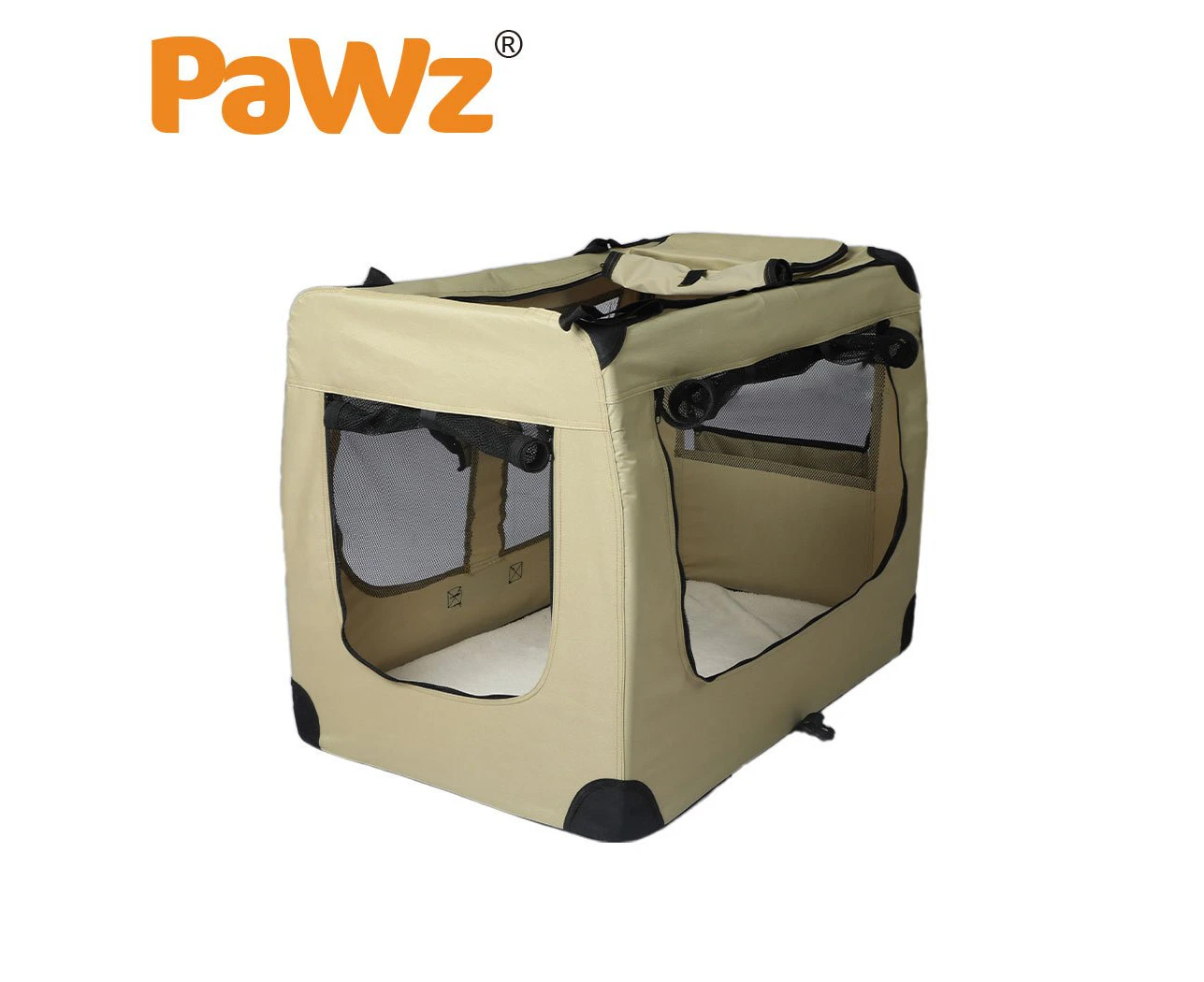 Pawz Pet Travel Carrier Kennel Folding Soft Sided Dog Crate For Car Cage Large L