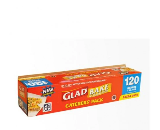 Glad Caterers Pack Bw120/6 Glad Bake Non-Stick Baking Paper - 120 Metres X 40.5 Cm Single Roll