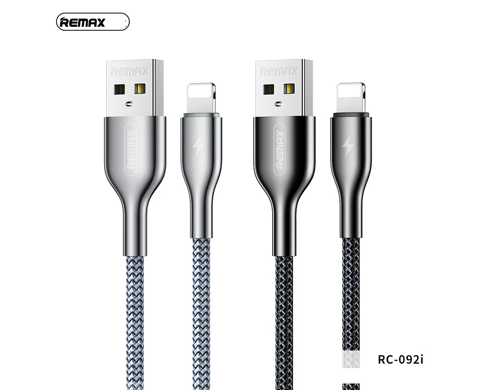 Phone cable REMAX lightning Data & Fast Charging Cable 2.1A Black for Iphone