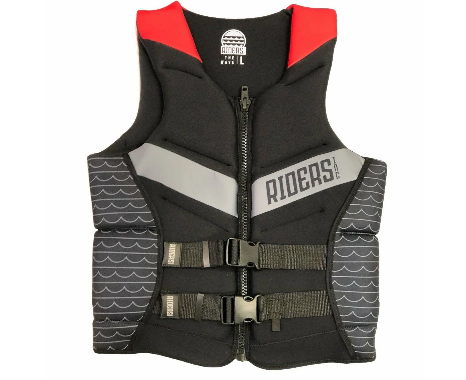 Riders Inc The Wave Men's Pfd Vest Black Red Sizes S 6xl