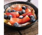 SOGA 26cm Round Cast Iron Frying Pan Skillet Steak Sizzle Platter with Handle