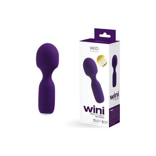 Vedo Wini Rechargeable Mini Wand Deep Purple The Ultimate Pleasure Powerhouse For Intense Stimulation And Satisfaction