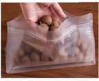 24 x REUSABLE FOOD STORAGE BAGS w/ GUSSET 1LT Stand Up Pouches BPA Free Takeaway