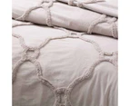 Renee Taylor Moroccan Cotton Chenille Dove Quilt Cover Set - Dove