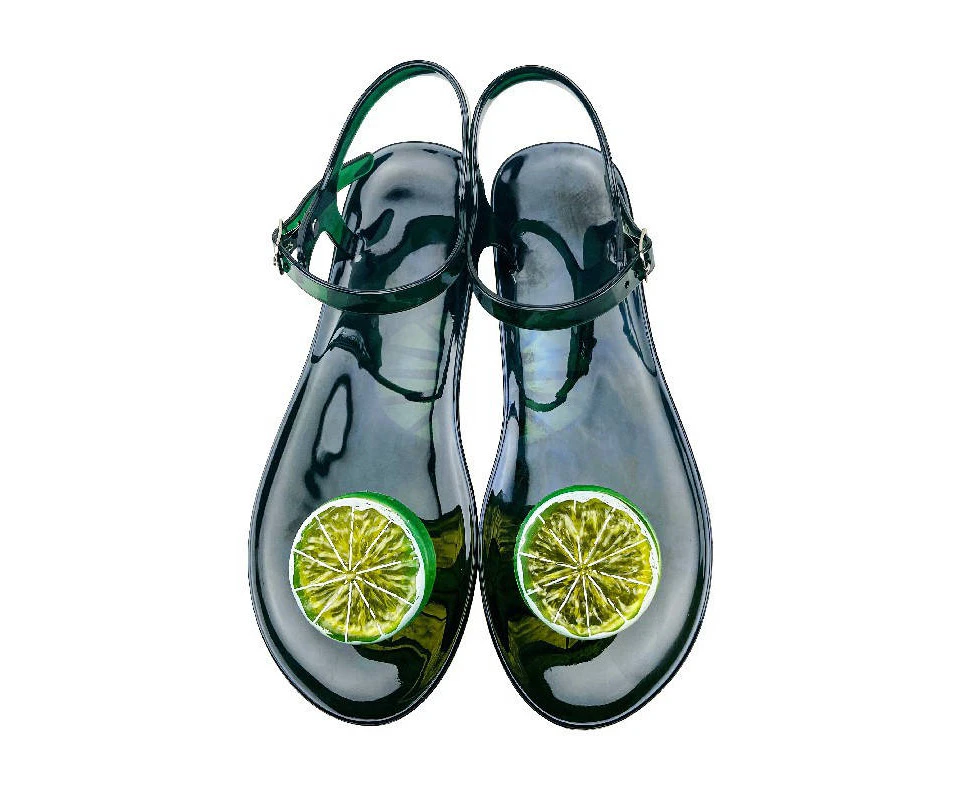 Amoretu Summer Jelly Fruit Sandals Non-Slip Soft Bottom Cute Sandals-GreenLemon