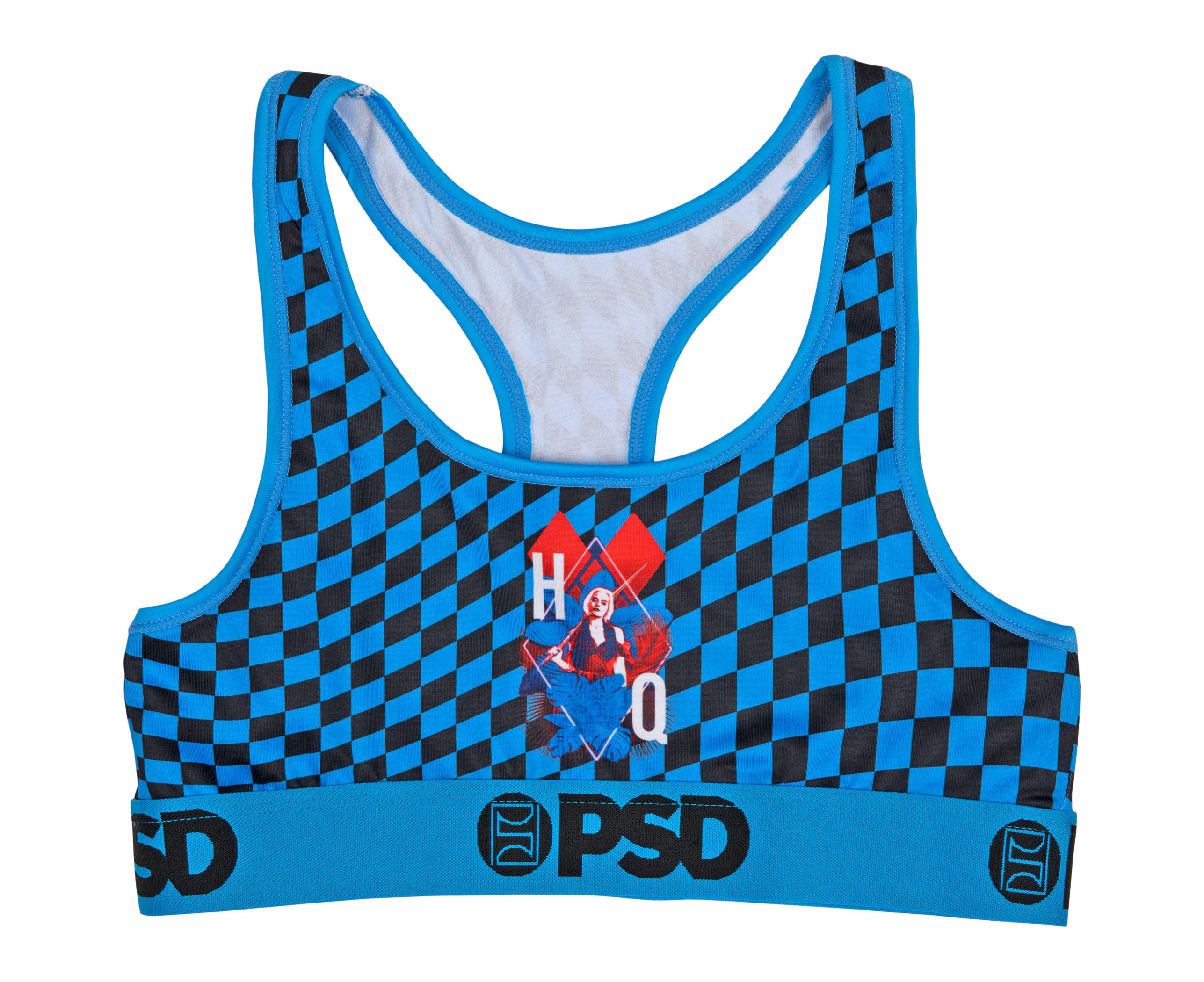 Harley Quinn Checkers Microfiber Blend PSD Sports Bra