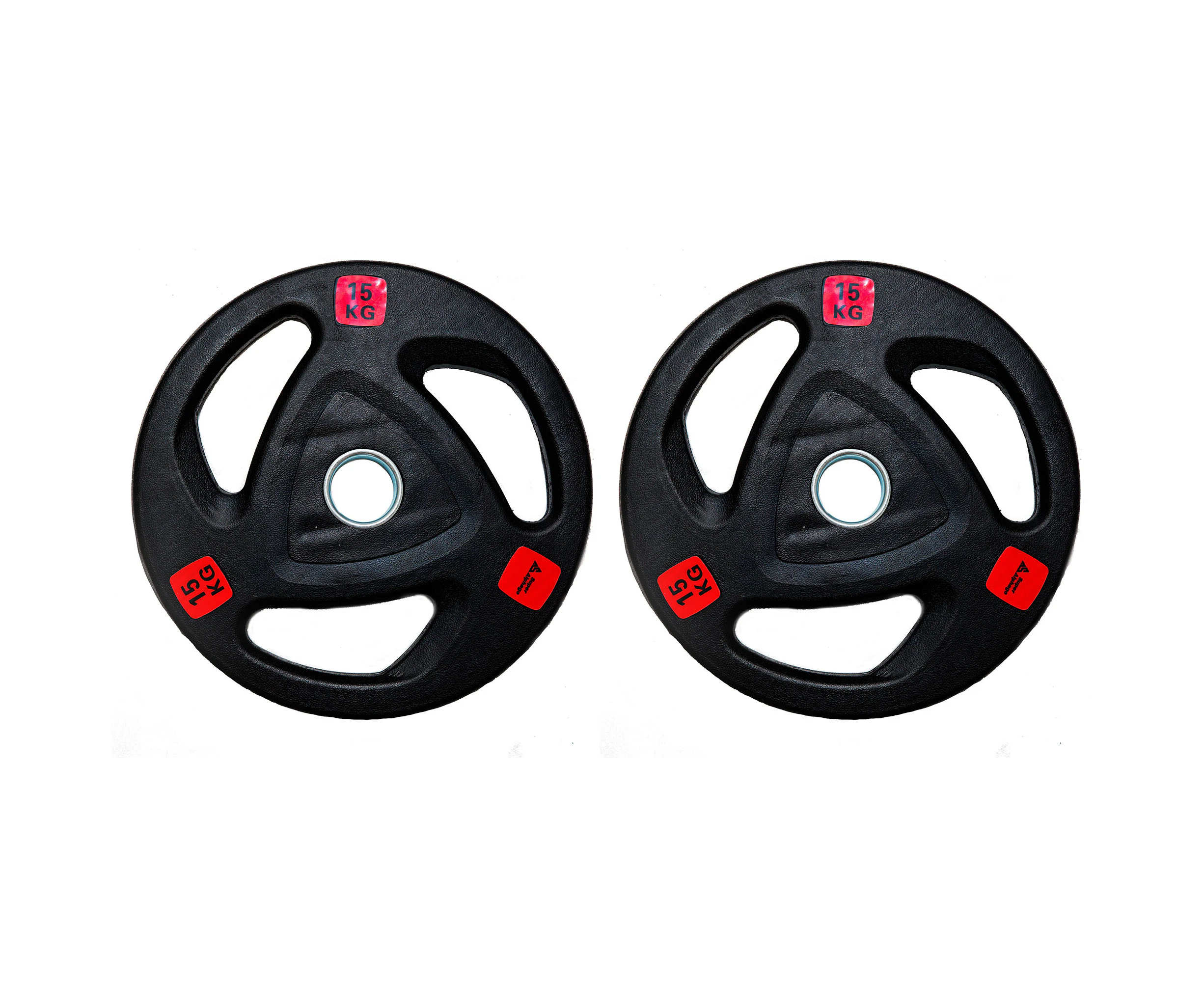 2*20kg Tri-Grip Rubber Coated Olympic Size Weight Plates