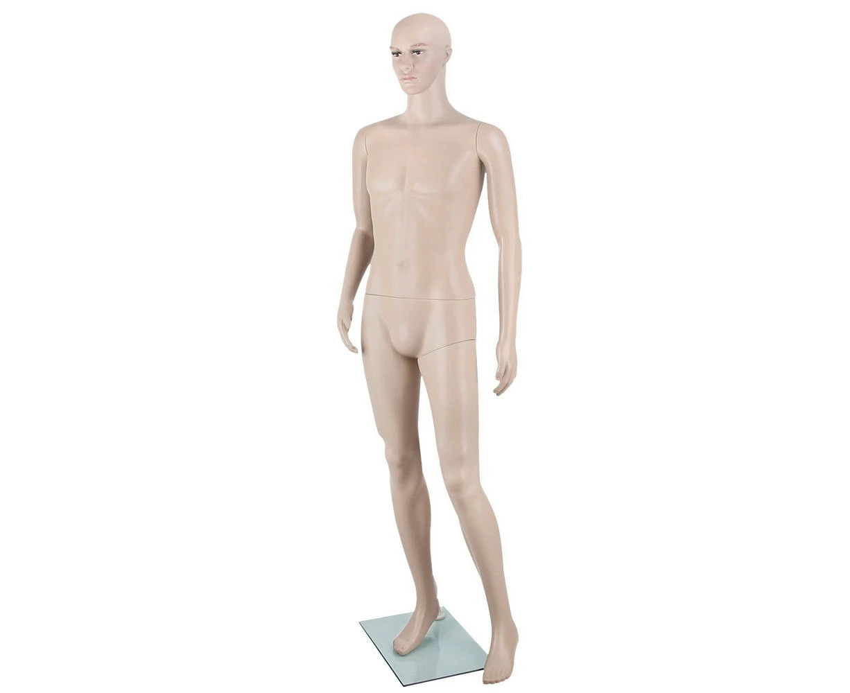 186cm Tall Full Body Male Mannequin - Skin Coloured