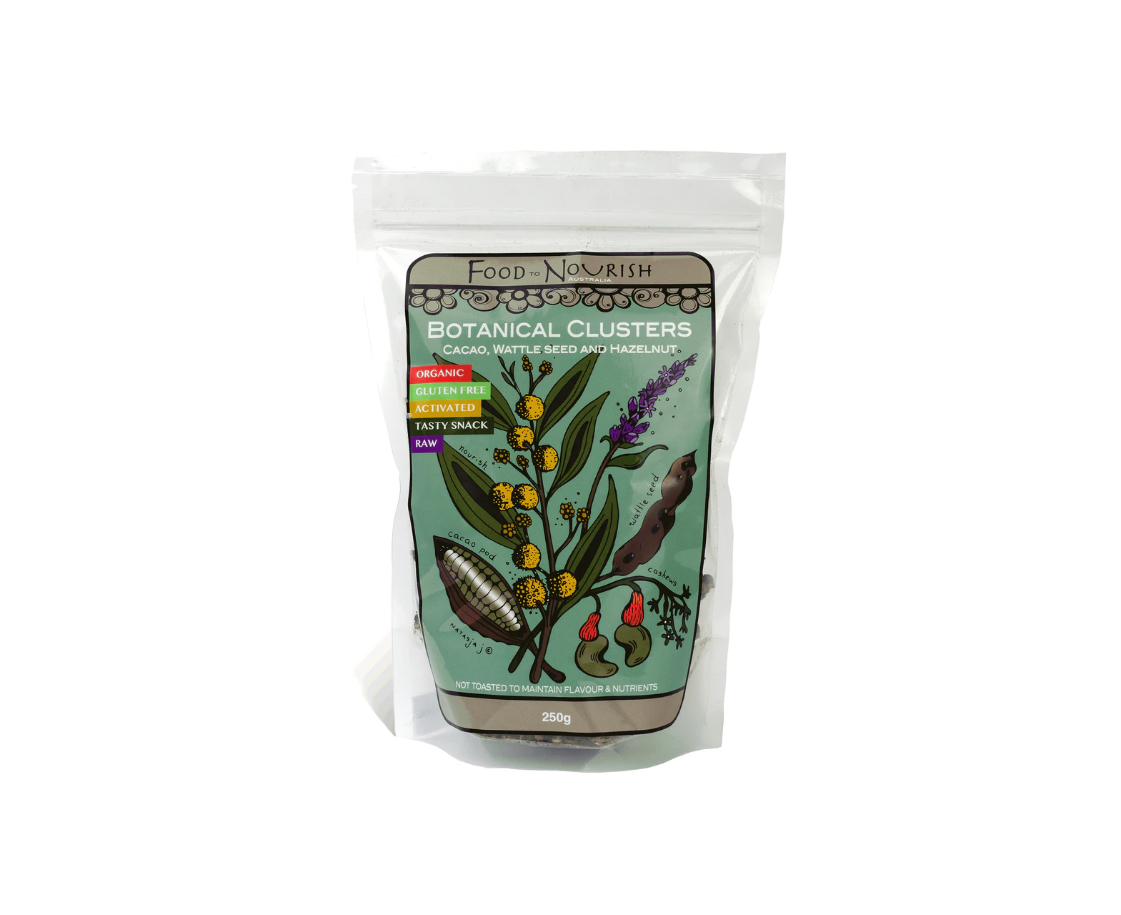 Food To Nourish Clusters Cacao Wattleseed 250g