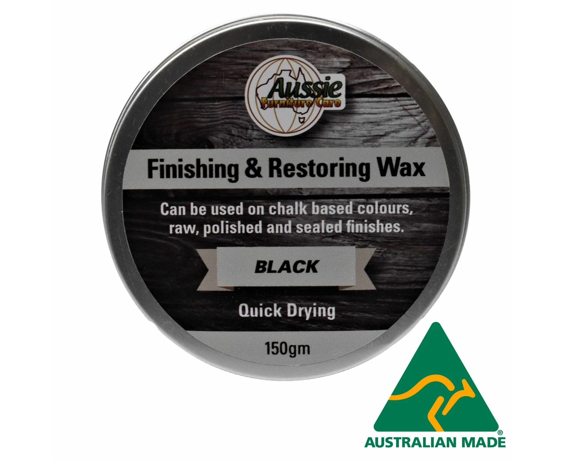 Aussie Furniture Care Black Furniture Finishing Restoration & Distressing Wax 150gr