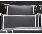 Luxton Burgess Grey Quilt Cover Set ( King / Super King / Queen /Optionals)