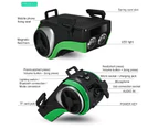 5 In 1 Bicycle Light Bluetooth Speaker Bell Phone Holder Bike Accessories - Black Green