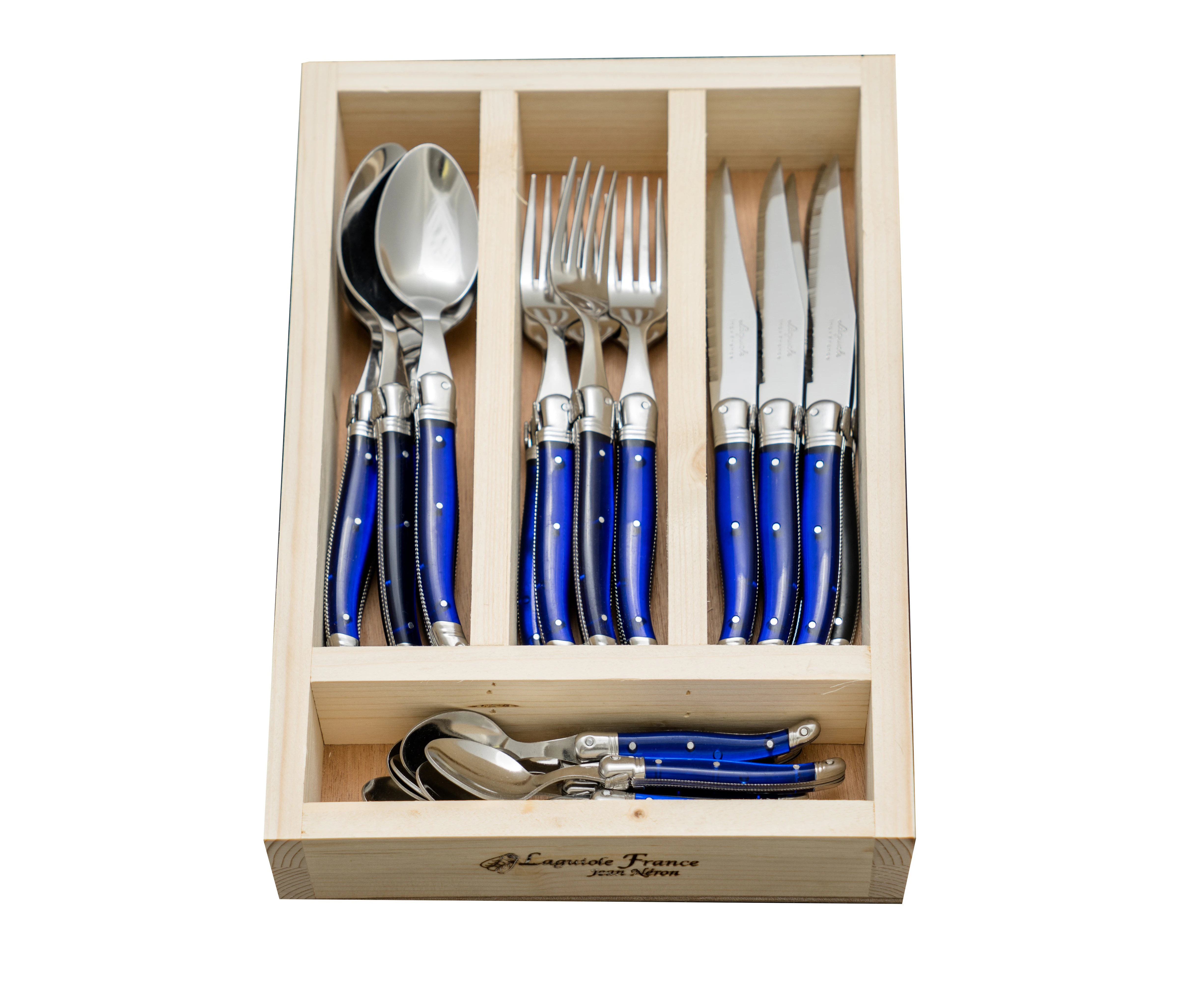 24pc Cutlery Set - Made in France - French Blue