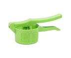 Multi Functional Fruit Vegetable Water Squeezer Drainer Kitchen Strainer - Green