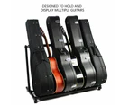 Metal Padded Foam Stylish Guitar Stand Fits 5 Guitars Tidy Storage Display Rack