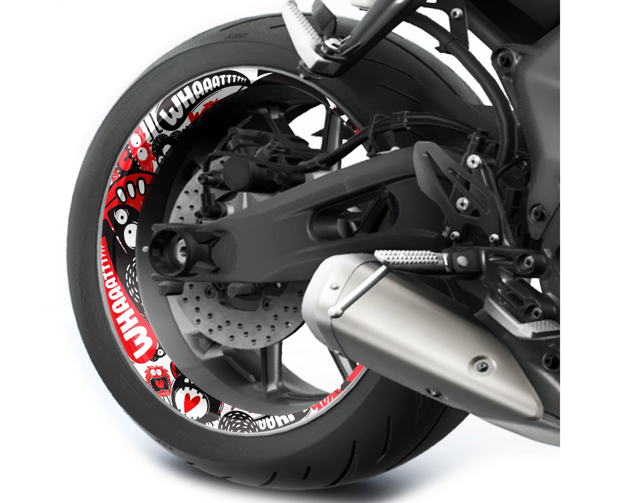 Scary Monster 17 inch Whole Wheel Decal Rim Sticker For Suzuki SV650 S 99-20 19 18 17 16 15 14 13 12 11 10 09 08 07 06 05 04 03 02 01 00