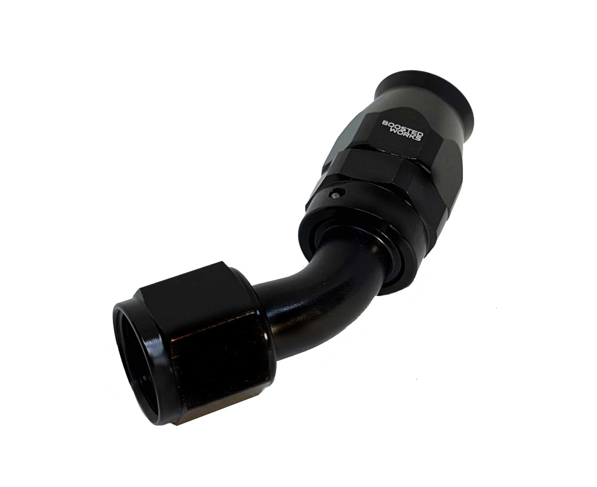 AN6 Hose End Fitting AN-6 45 Degree Swivel Fitting Black for Nylon Stainless Braided Hose