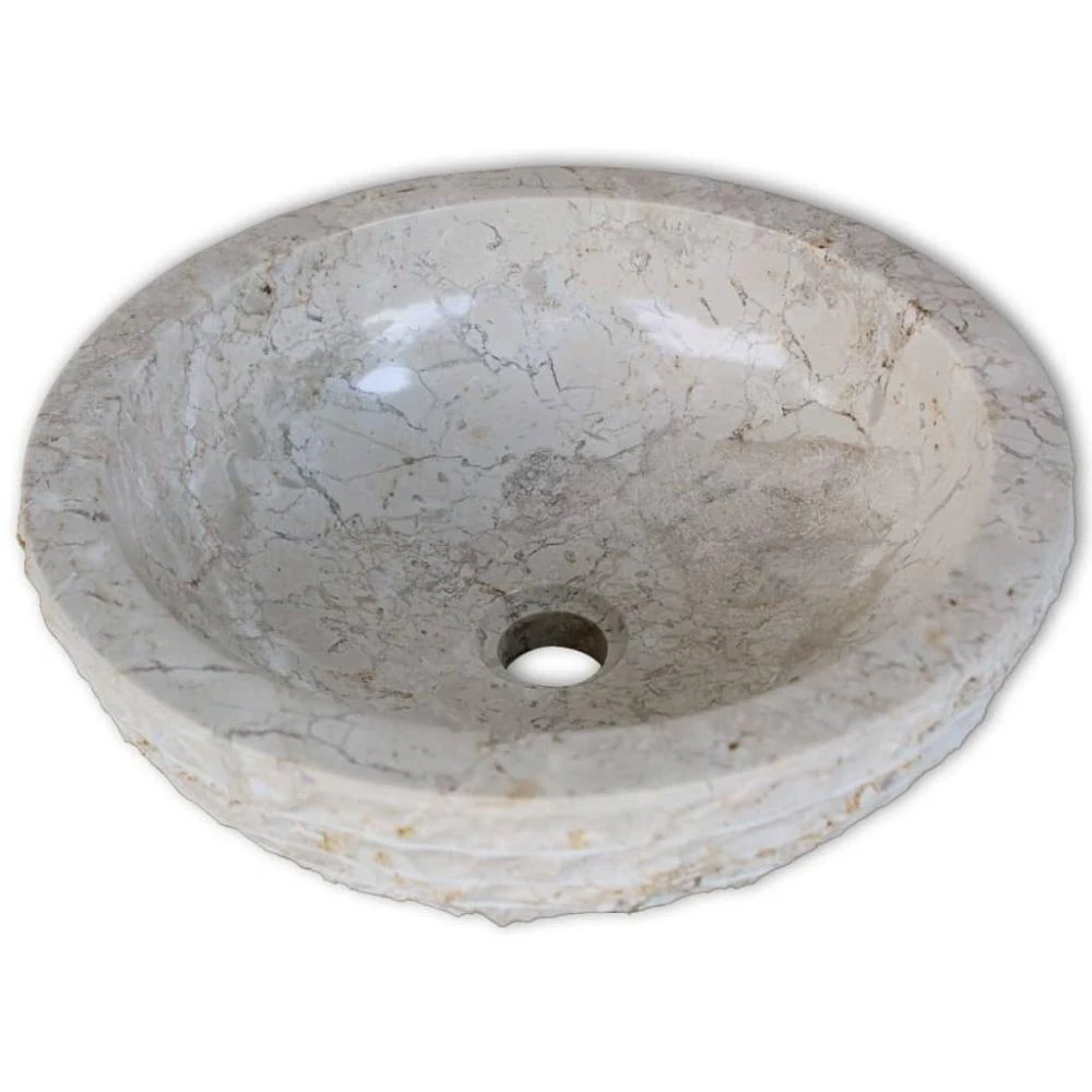 Luxury Marble Bathroom Basin Vanity Counter Sink Washroom Round Bowl Washbasin