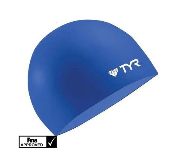 TYR Wrinkle Free Silicone Swim Caps Blue