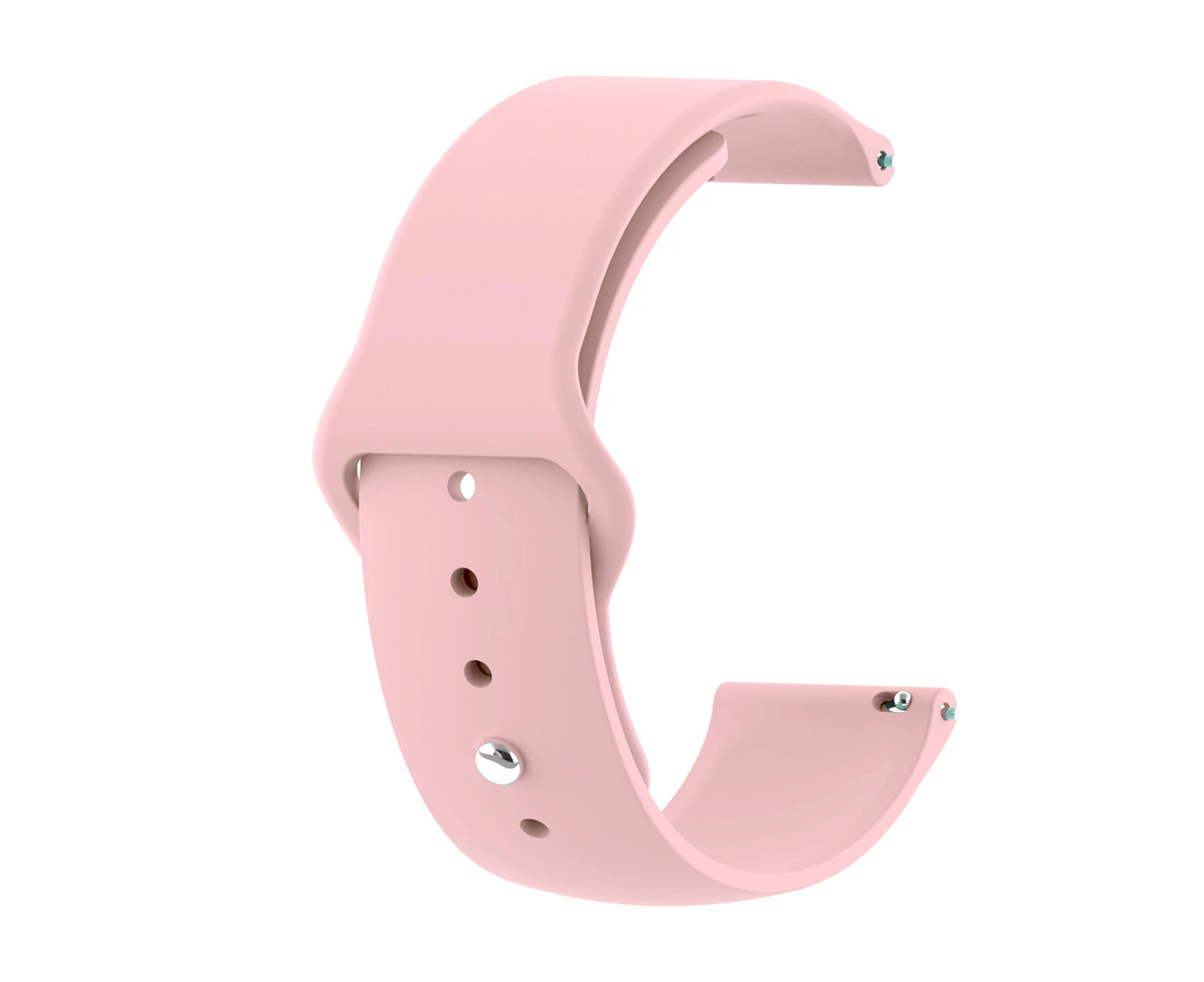 Strapmall Silicone Watch Band Reverse Buckle For Samsung Galaxy Watch 42/46mm Gear S3 Frontier/Classic (Pink)