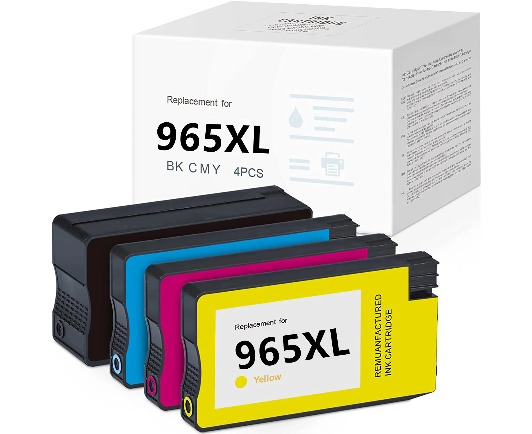 4 x Generic Ink Cartridges 965XL HP OfficeJet 9010 9012 9016 9018 9020 9026 9028