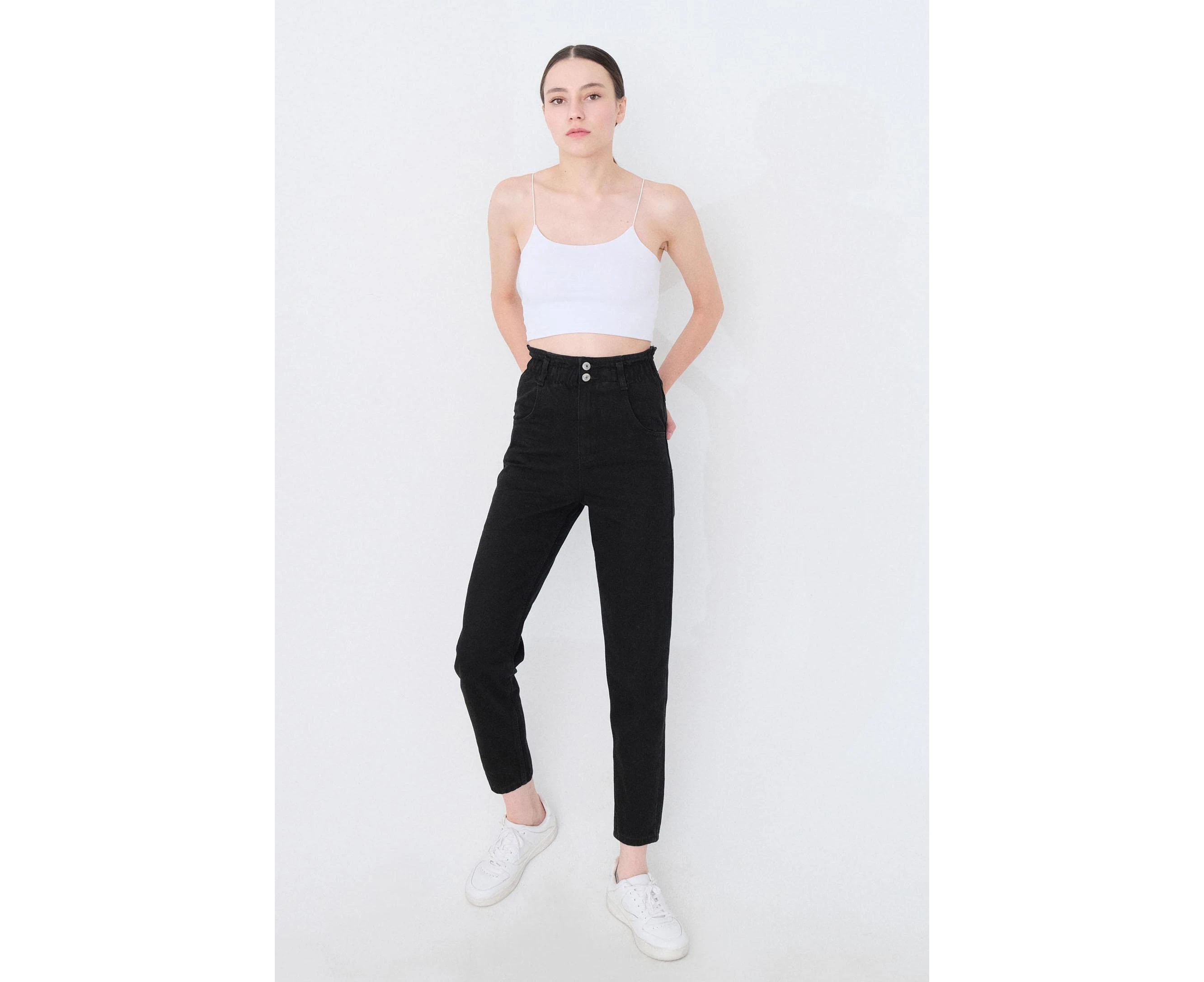 Addax High Waist Jeans Anthracite