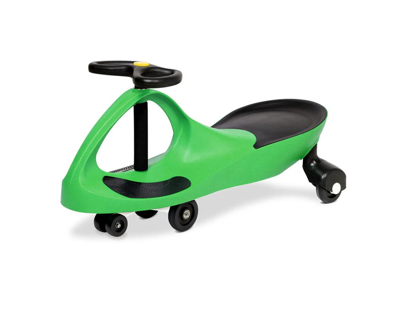 Kids Swing Car Ride On Toys Wiggle Swivel Scooter Slider [Colour: Green]