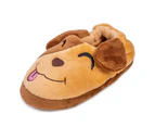 Dadawen Boys Girls Slippers Cartoon Cute Animals Plush Warm Home Shoes