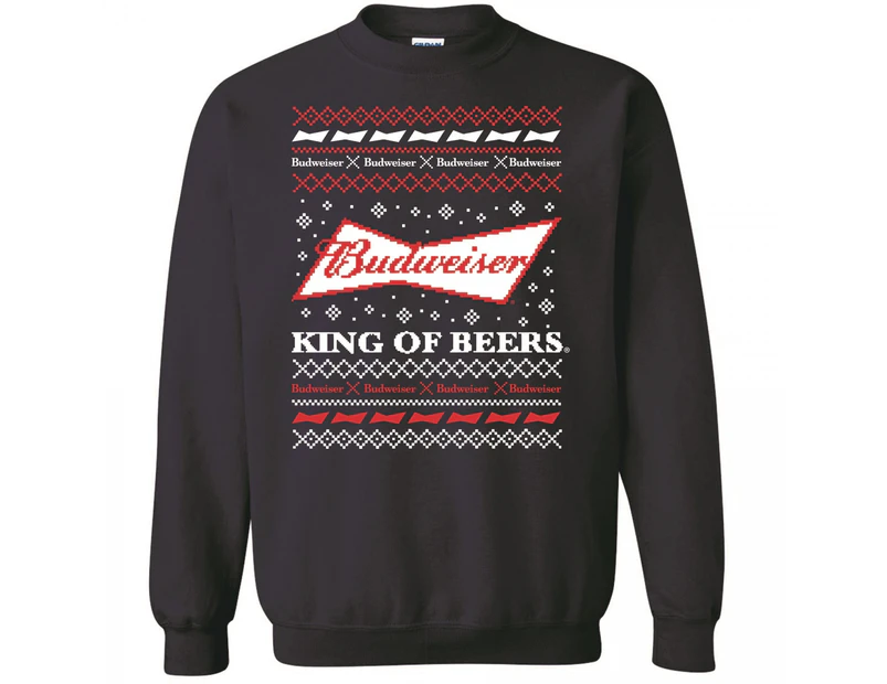 Budweiser Bowtie Logo Ugly Christmas Sweater Sweatshirt