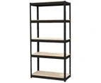 Shed Style Black Slot-N-Lock 5 Shelf Unit 1800 x 900 x 400mm DIY Assembly