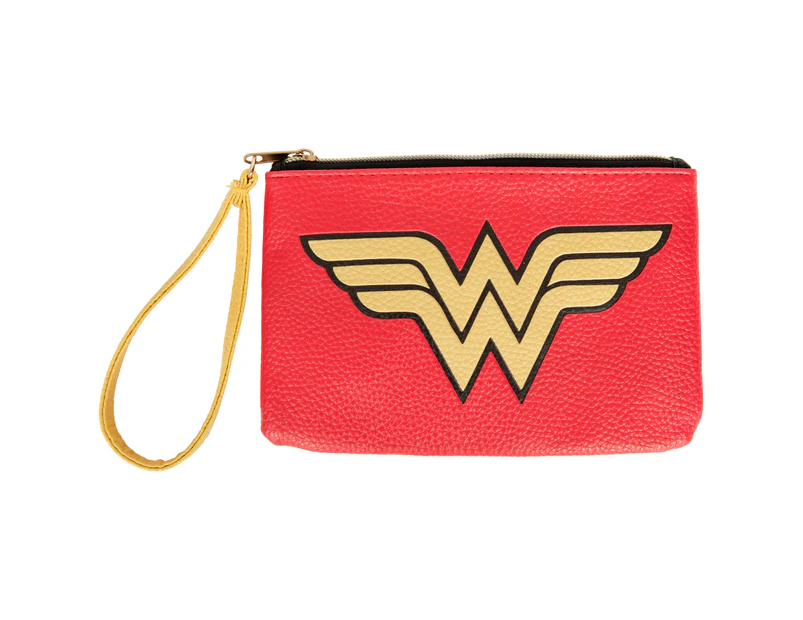 Wonder Woman Symbol and Stars Purse Wallet Wristlet