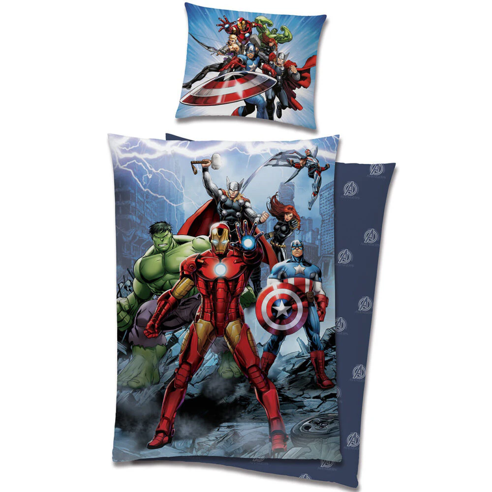 Marvel Avengers Hero Cotton Quilt Cover Set - Single Bed Size